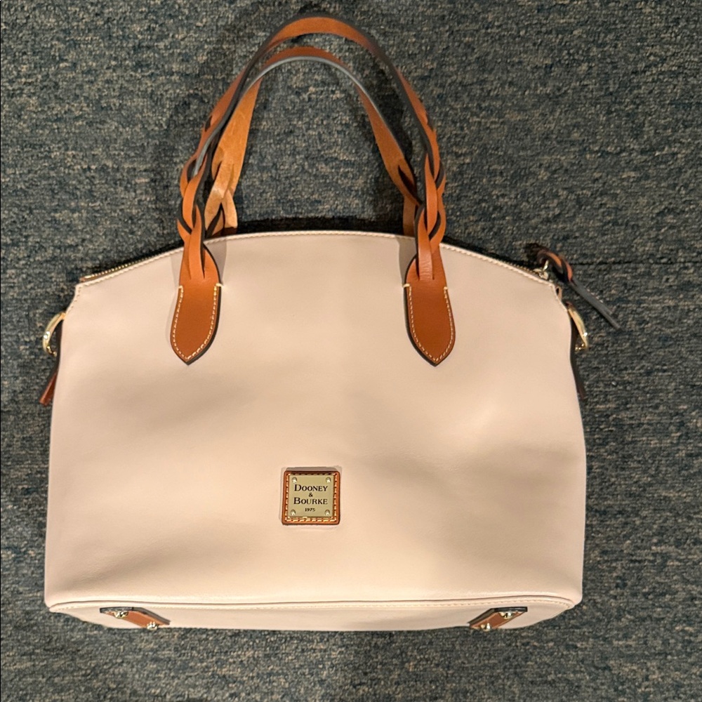 Dooney & Bourke pale pink Satchel with Tan Accents